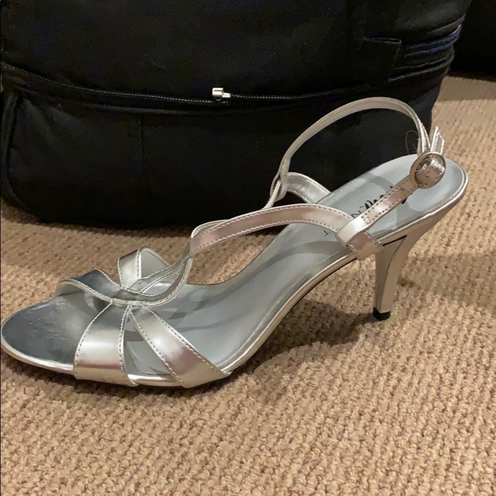 Silver stilettos